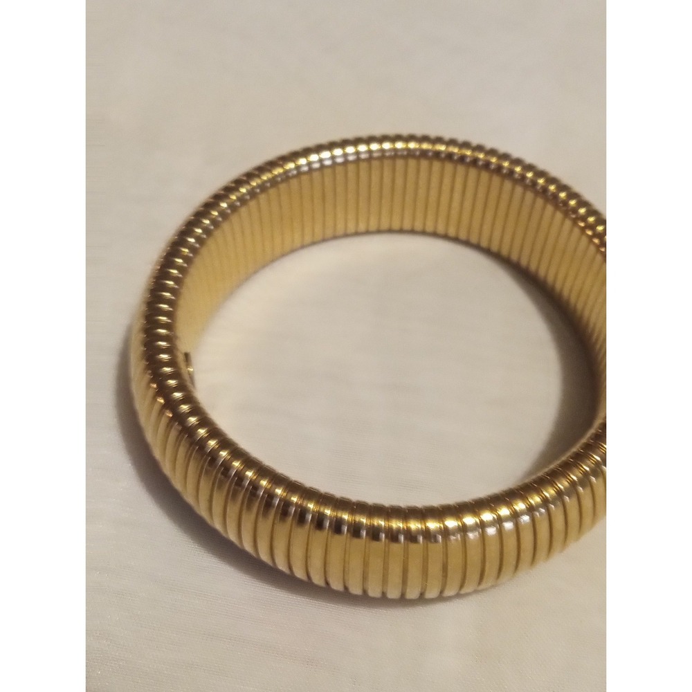 Goldtone Flexible Bangle Bracelet